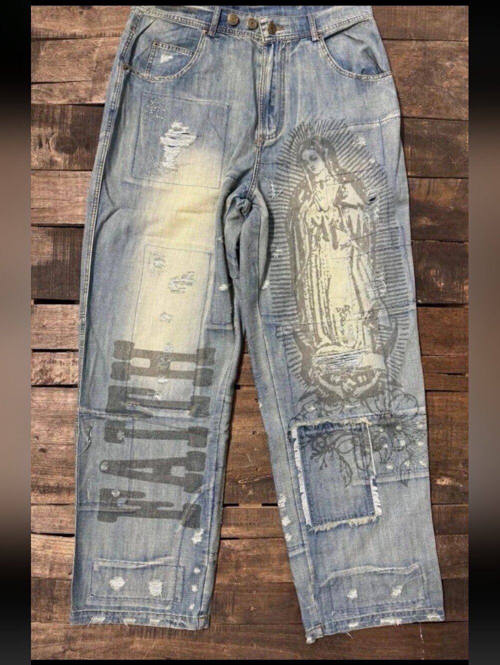 #1905 Jaded Gypsy Peace & Love Jeans - Faith